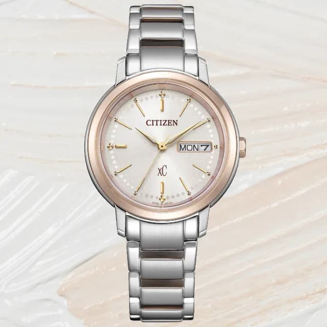 【CITIZEN 星辰】xC系列 簡約時尚 光動能腕錶 七夕 情人節 送禮 推薦(EW2429-56X)