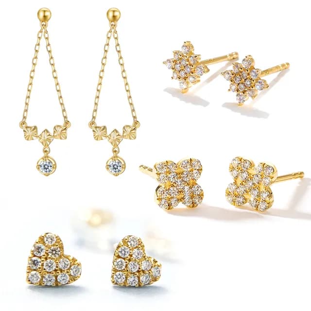 【BRILLMOND JEWELRY】18K黃金 輕珠寶 天鑽石耳環 多款選(全18K金 天然鑽石)