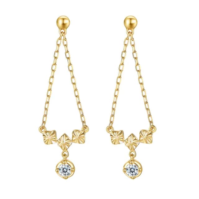 【BRILLMOND JEWELRY】18K黃金 輕珠寶 天鑽石耳環 多款選(全18K金 天然鑽石)