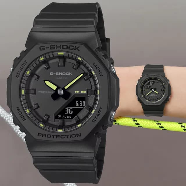【CASIO 卡西歐】G-SHOCK WOMEN 經典時尚 八角雙顯腕錶 父親節 禮物  送禮 推薦(GMA-P2100SA-1A2)