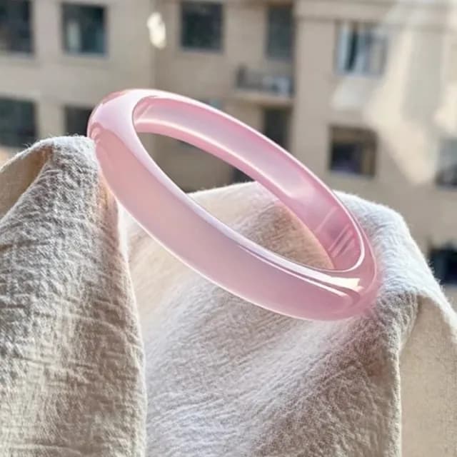 【Penny珮妮】冰種櫻花粉玉髓手鐲內徑56mm(母親節 送女友 情人節 生日禮物 交換禮物 尾牙 新年 結婚)