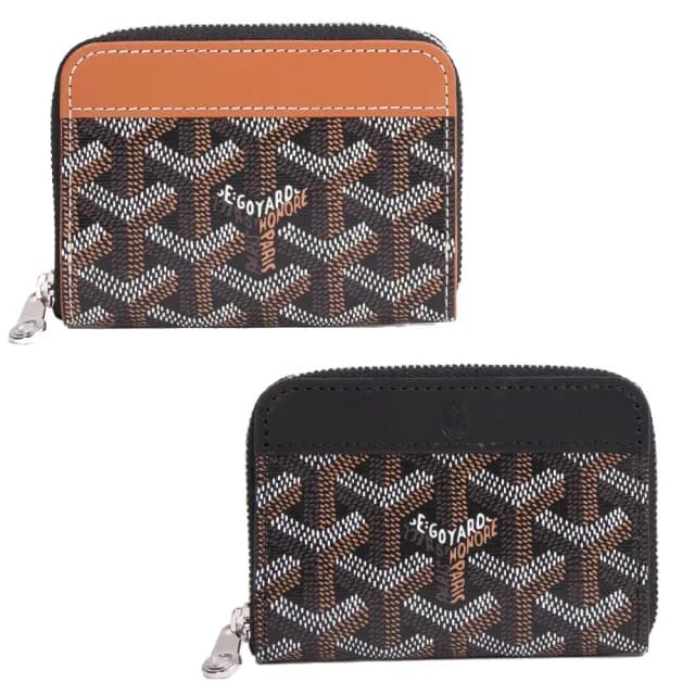 【GOYARD 高雅德】MATIGNON MINI防水帆布Y字拉鍊零錢包(多色任選)