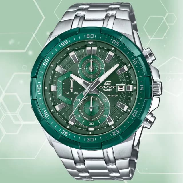 【CASIO 卡西歐】EDIFICE 立體感 時尚計時腕錶 七夕 情人節 送禮 推薦(EFR-539DE-3AV)