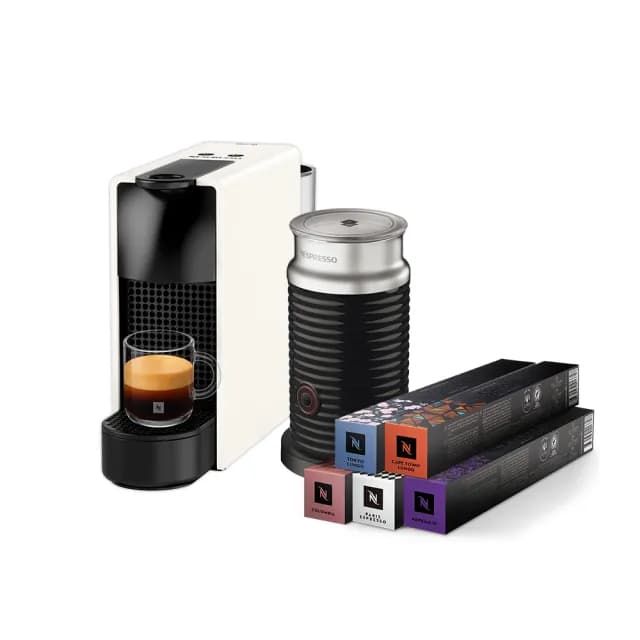 【Nespresso】膠囊咖啡機 Essenza Mini 奶泡機組合_多色任選(訂製咖啡時光50顆組/送禮/入厝/義式/隨身)