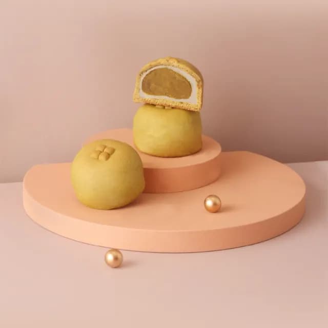 【金格食品】中秋限定采吟月禮盒A款(桃山月餅/醍醐綠茶Q果/金棗布朗尼)