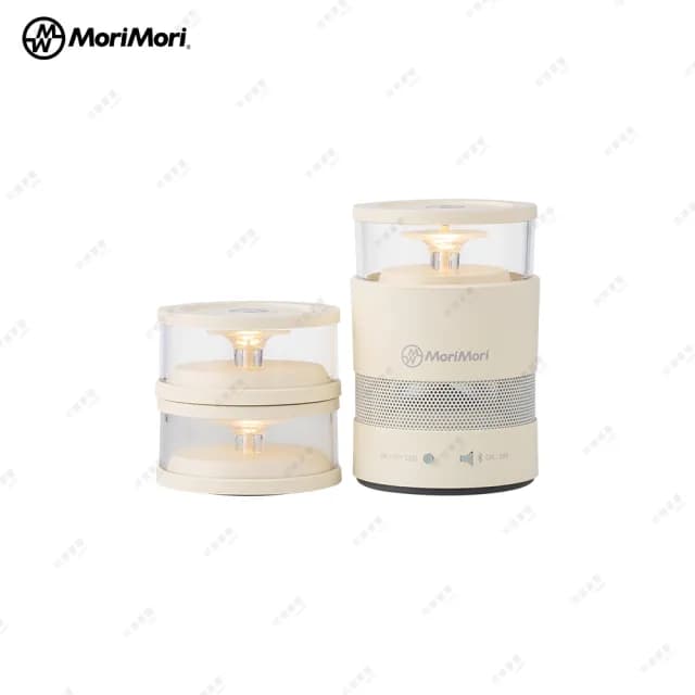 【日本MoriMori】LASMO LED Speaker 藍牙音響(WHITE 松本素白)