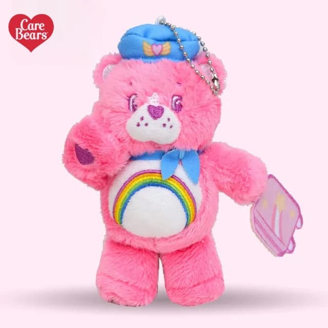 【Care Bears】美國彩虹熊愛心熊飛行員旅行系列正版授權毛絨玩偶吊飾(女兒女友生日交換聖誕禮物)