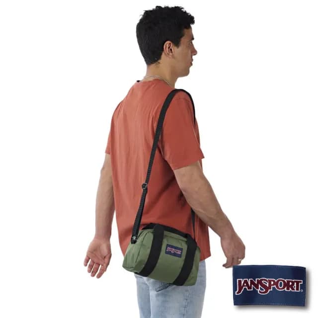 【JANSPORT】情人節禮物 WEEKENDER MINI DUFFEL 校園系列手提斜背兩用迷你包(軍綠色)