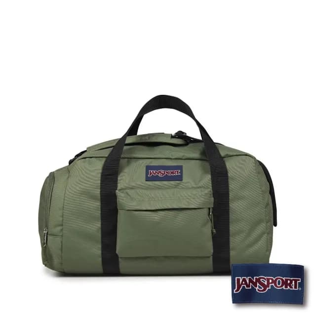 【JANSPORT】情人節禮物 WEEKENDER MEDIUM DUFFEL 校園系列斜背兩用行李袋(軍綠色)