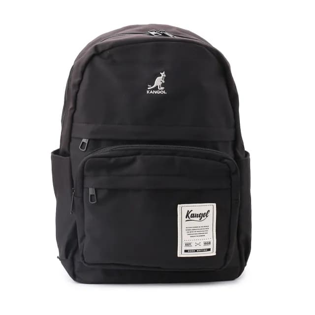 【KANGOL】情人節禮物 七夕 基本後背包 黑  6425174120