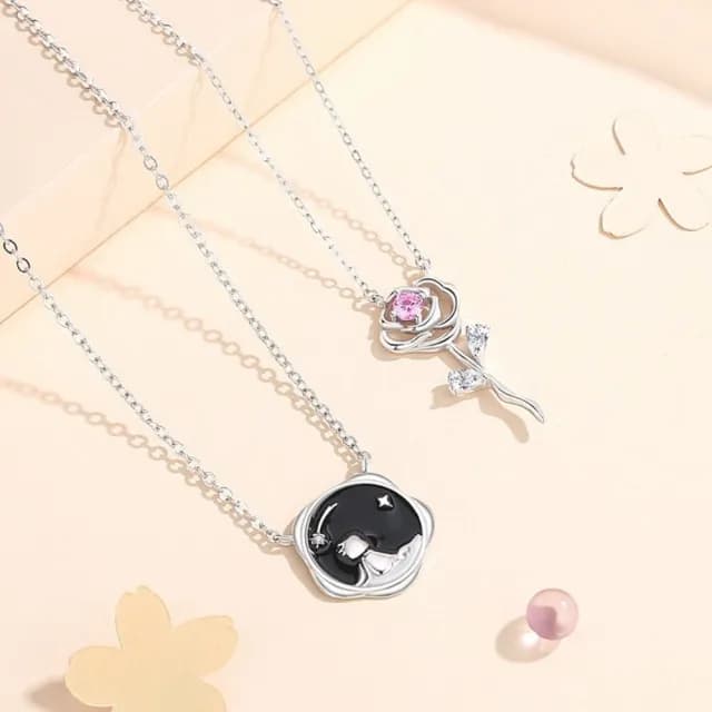 【紐約精品】現貨+預購 頂級925純銀項鍊鎖骨鏈情人節禮物情侶對鍊配件(小王子與玫瑰情侶項鍊2款a1kp27)