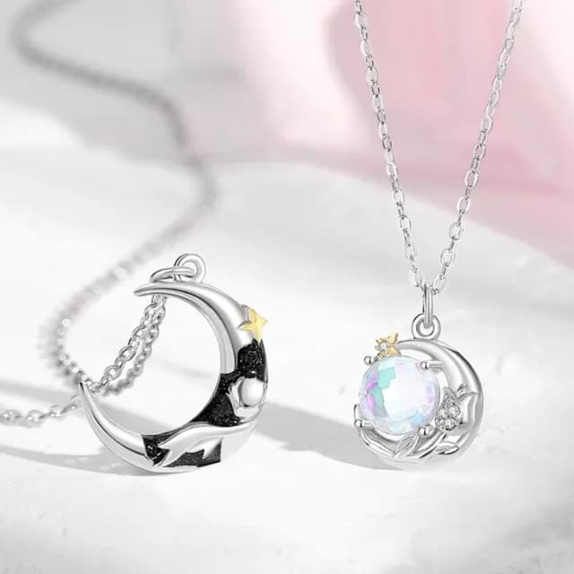 【紐約精品】現貨+預購 頂級925純銀項鍊鎖骨鏈情人節禮物情侶對鍊配件(星月小王子情侶項鍊2款a1kp2)