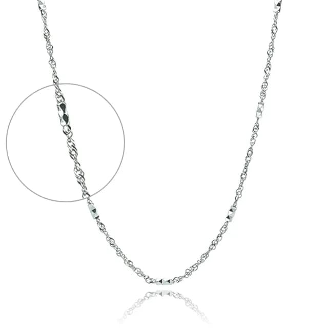 【love pt】PT950鉑金項鍊/白金項鍊 水波+圓柱機刻 44.5cm  搶先週年慶(鼎元珠寶 鉑金 B180)