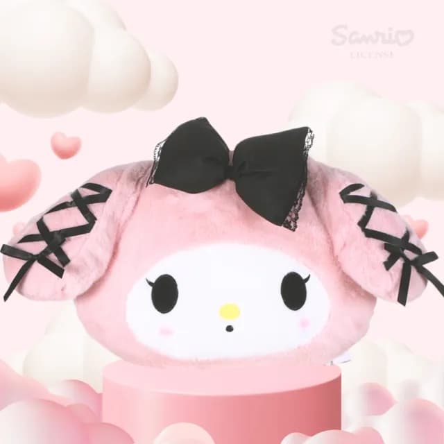 【SANRIO 三麗鷗】美樂蒂抱枕酷洛米午睡枕靠墊靠枕玩偶枕頭沙發抱枕(女孩生日禮物聖誕禮物交換禮物)