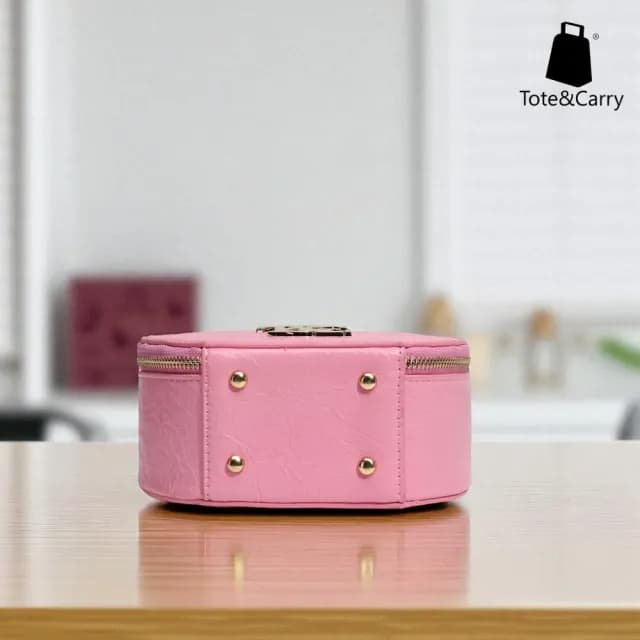 【Tote&Carry】情人節禮物 圓餅包 斜背包 粉紅色