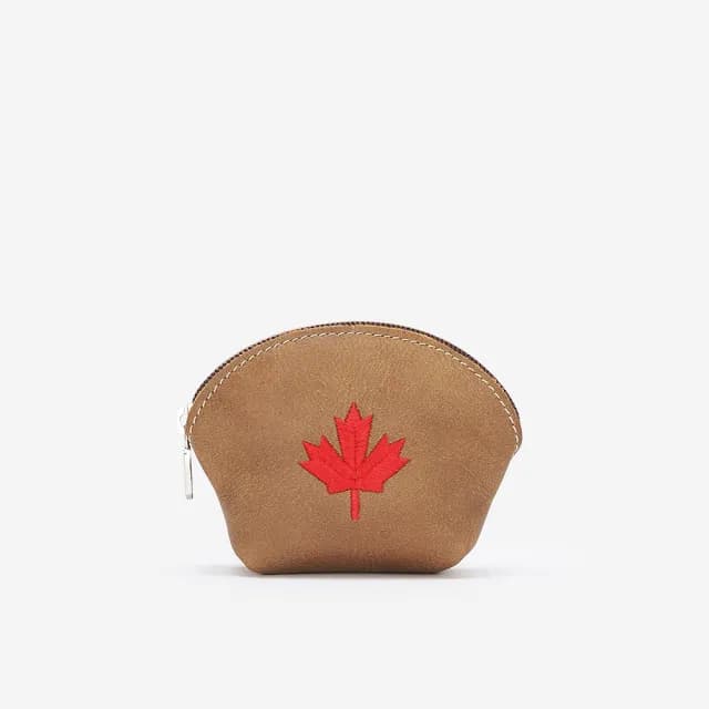 【Roots】Roots 小皮件- MAPLE LEAF EURO 零錢包(棕色)