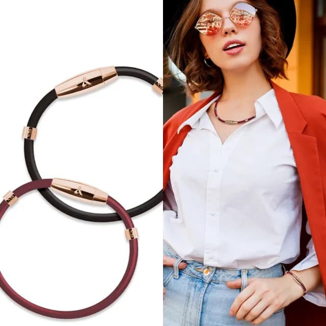 【&MORE 愛迪莫】X5 特仕版健康手環.手鍊(玫瑰金/鈦鍺/能量/鈦項鍊)