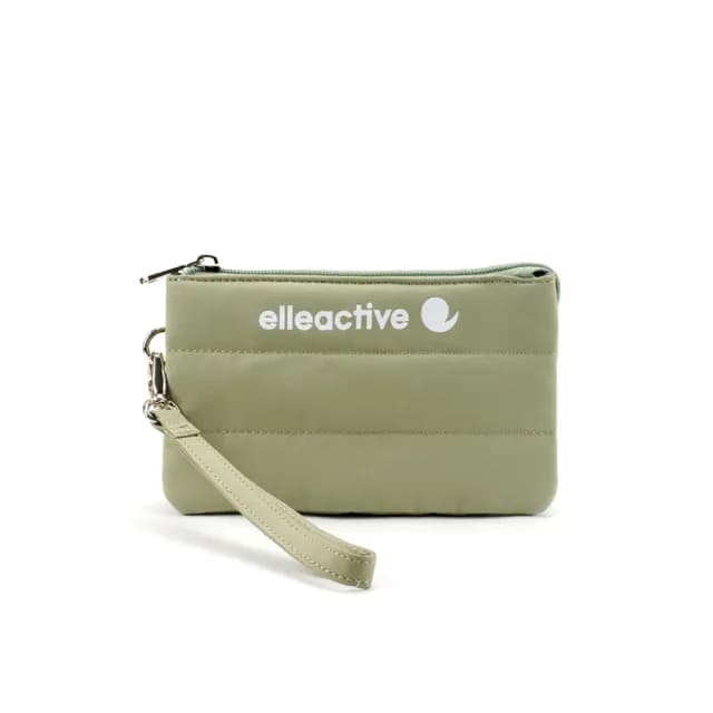 【ELLE ACTIVE】蓬蓬雲朵系列-三層零錢包/手腕包(抹茶綠)