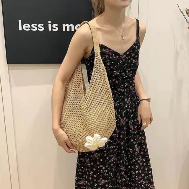 【GOOD DAY】情人節禮物 復古ins風編織包(外出包 小資女出遊包 峇里島風 編織包)