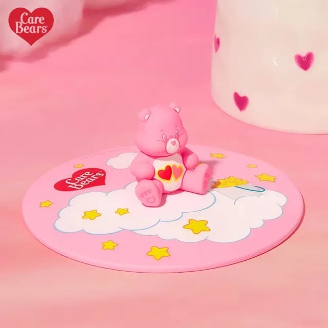 【Care Bears】彩虹熊愛心熊週邊正版授權造型矽膠杯蓋(盒裝質感裝飾杯子女友女兒聖誕交換生日禮物)