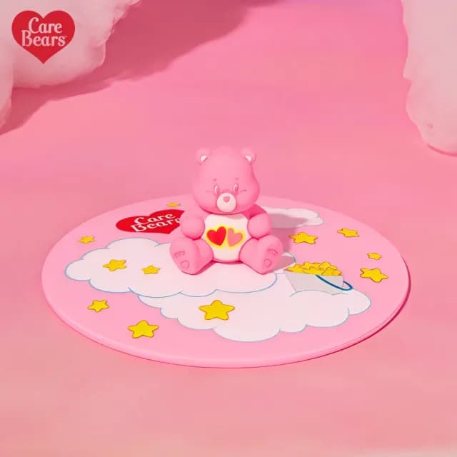 【Care Bears】彩虹熊愛心熊週邊正版授權造型矽膠杯蓋(盒裝質感裝飾杯子女友女兒聖誕交換生日禮物)