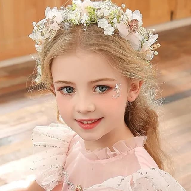 【橘魔法】童話花仙子水晶花朵髮飾(生日 表演 髮夾 髮飾 頭飾 花童 禮服 畢業典禮 婚禮 攝影)