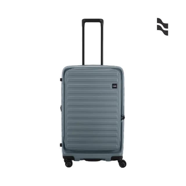 【LOJEL】速達 升級版 CUBO FIT 28吋 前開式擴充拉鍊拉桿箱(行李箱 旅行箱 胖胖箱)