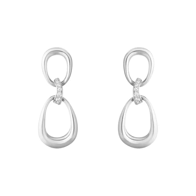 【Georg Jensen 官方旗艦店】OFFSPRING 耳環(純銀 鑽石)