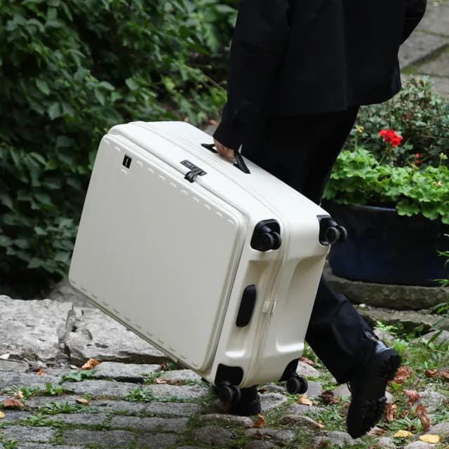 【LOJEL】升級版 CUBO 30吋 前開式擴充拉鍊拉桿箱(行李箱 旅行箱)