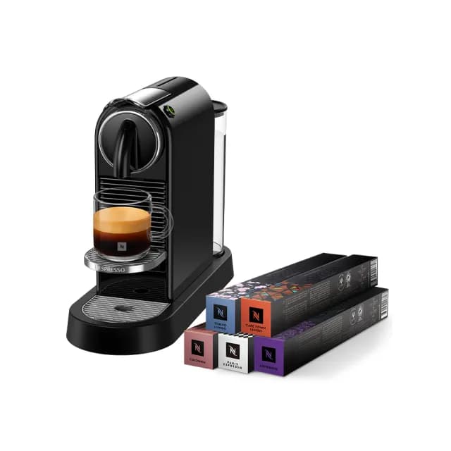 【Nespresso】特價到今天！膠囊咖啡機 CitiZ_魅力黑(訂製咖啡時光50顆組/義式)