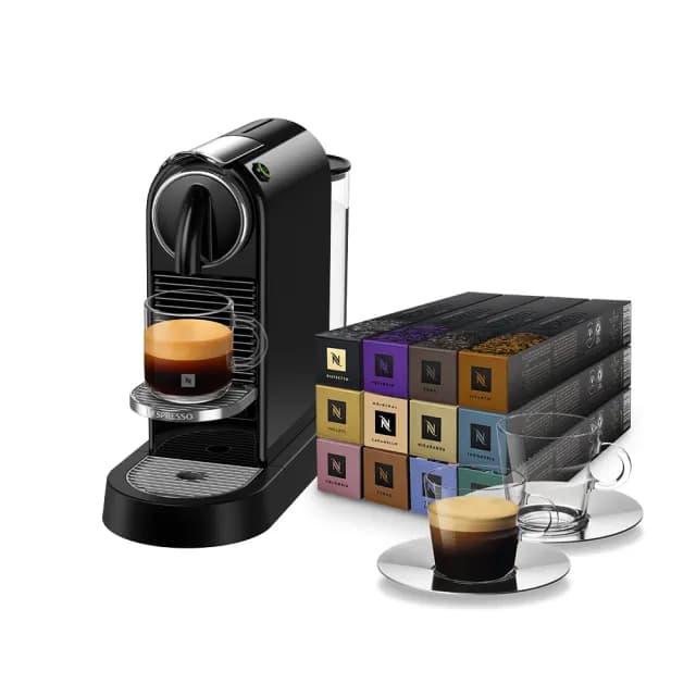 【Nespresso】特價到今天！膠囊咖啡機 CitiZ_魅力黑(探索禮盒120顆迎新會員組/義式)