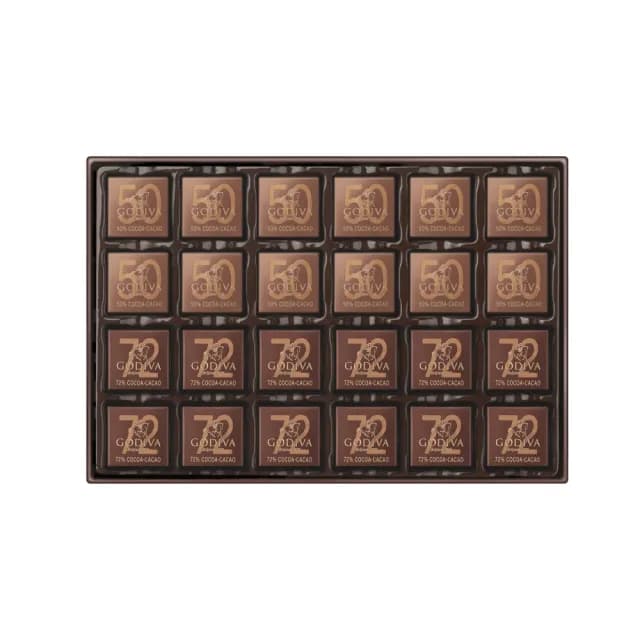 【GODIVA官方直營】片裝黑巧克力禮盒36片裝(生日禮、情人節、聖誕節)