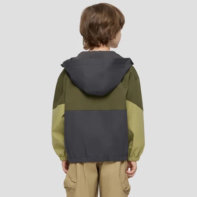 【GAP】男童裝 Logo印花連帽外套-灰色(805274)