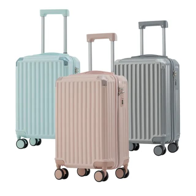 全新福利品  16/18/19吋  絕美心動ABS拉鍊硬殼箱/行李箱(5色任選 均一價)