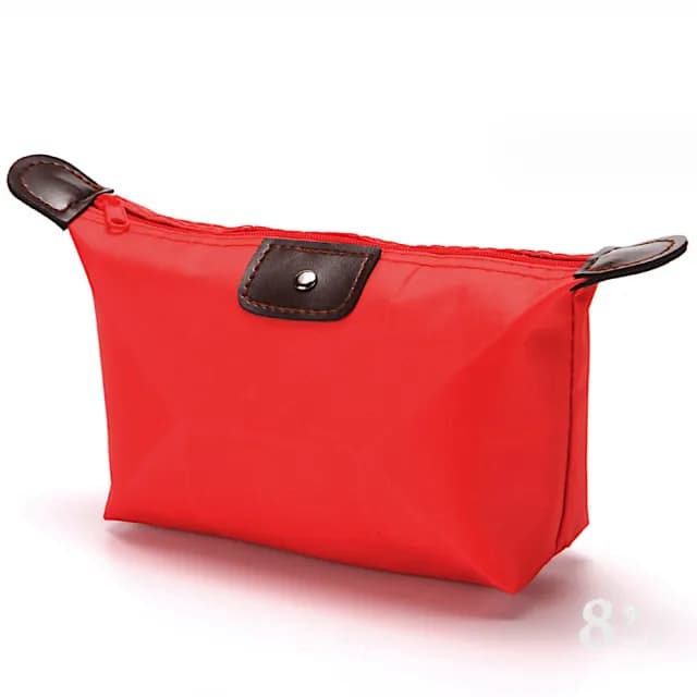 【89 zone】雙11 韓版甜心糖果色化妝品 餃子包 收納袋 化妝包 收納包 零錢包 帆布包(玫紅/黃/綠