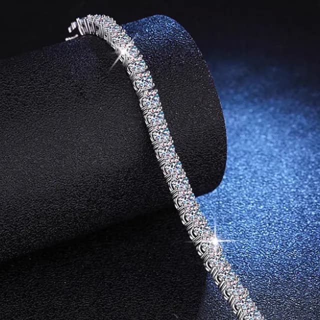 【彼夢】12克拉 D/VVS1-VS1 PT950鉑金  鑽石手鍊(每顆30分 總重12克拉培育鑽石)