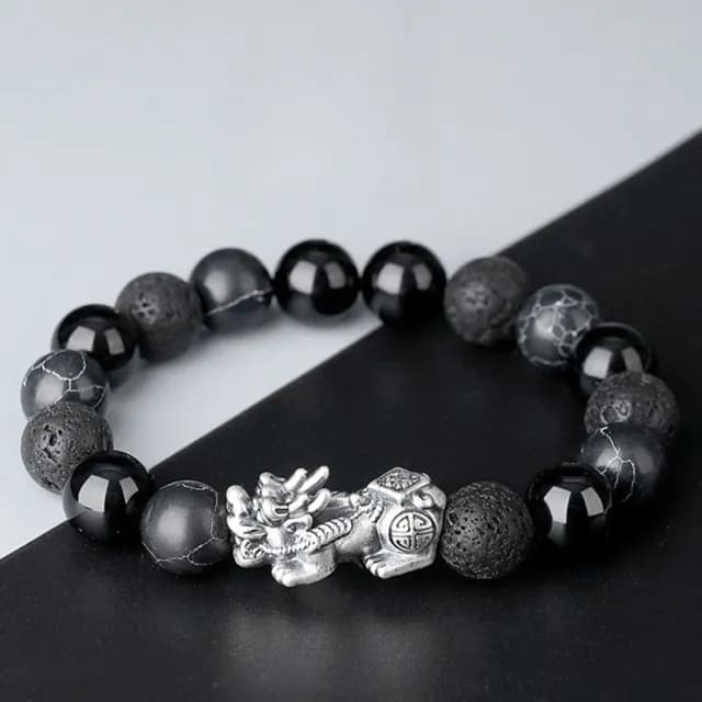 【MoonDy】雙11 手鍊 手串 男生手鍊 黑曜石 貔貅手鍊 招財納福 復古手鍊