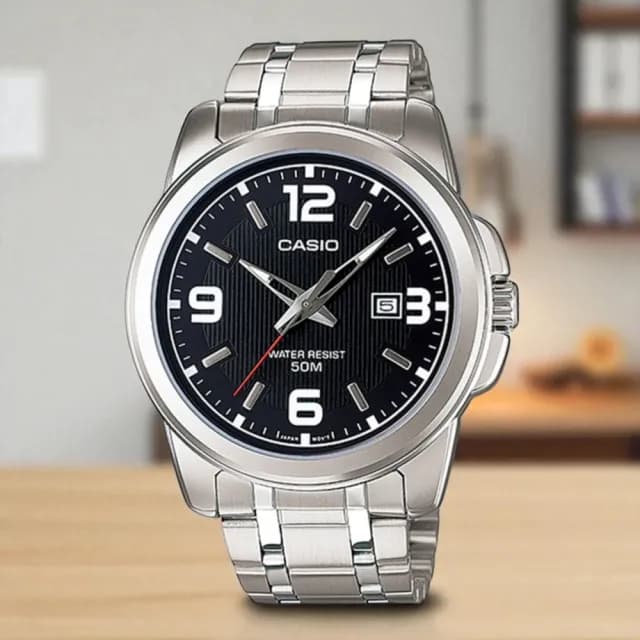 【CASIO 卡西歐】MTP-1314D-1A  大錶徑日期顯示男指針錶(簡約潮流 錶徑約4.49公分)