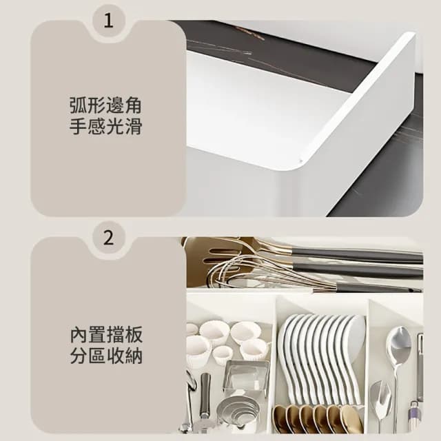 【zLife】廚房抽屜可伸縮收納盒 廚房抽屜收納盤 可拆分式餐具收納託盤 多格收納盒 分隔整理盒 分類置物收納