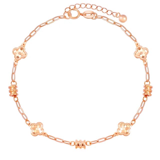 【Just Diamond】鎮金店 閃閃花語 18K玫瑰金手鍊(網路限定)