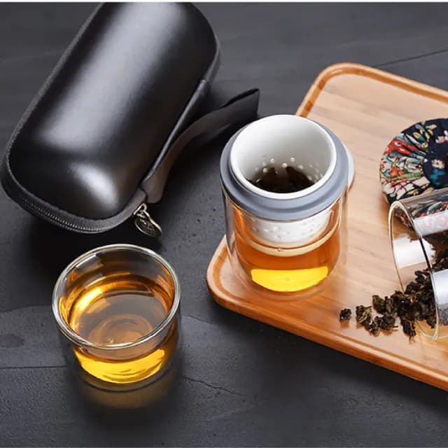 【LASSLEY】致美旅行茶具(泡茶 茶葉 隨行杯 飲茶 養茶 喝茶 隨身 茶具)