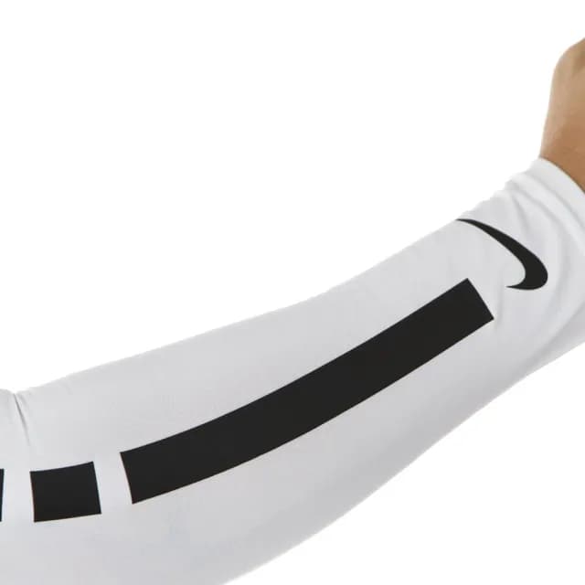 【NIKE 耐吉】PRO ELITE 運動臂套2.0 抗UV護肘 白色防曬袖套 女友老婆生日告白禮物(N0003146127SM)