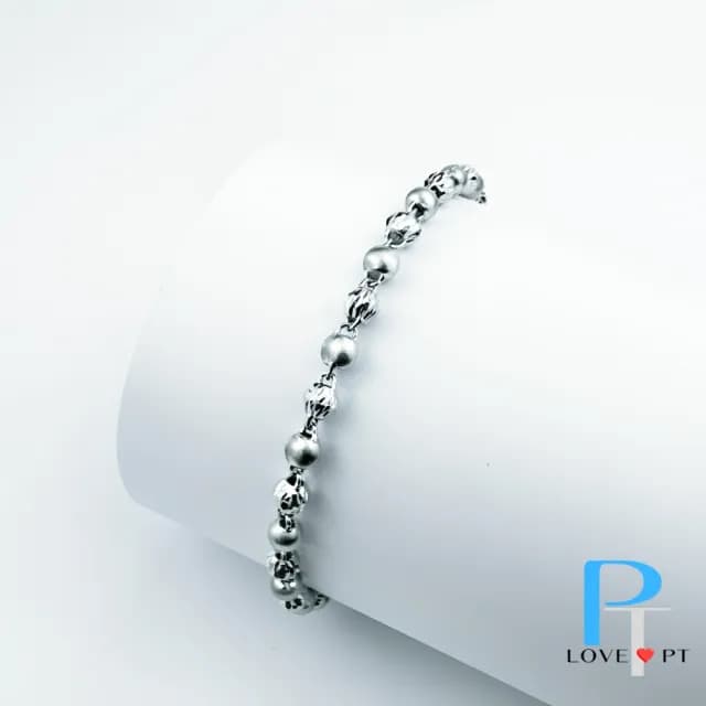 【love pt】PT950鉑金手鍊/白金手鍊  刻花拉砂 搶先週年慶(鼎元珠寶 鉑金 A182)