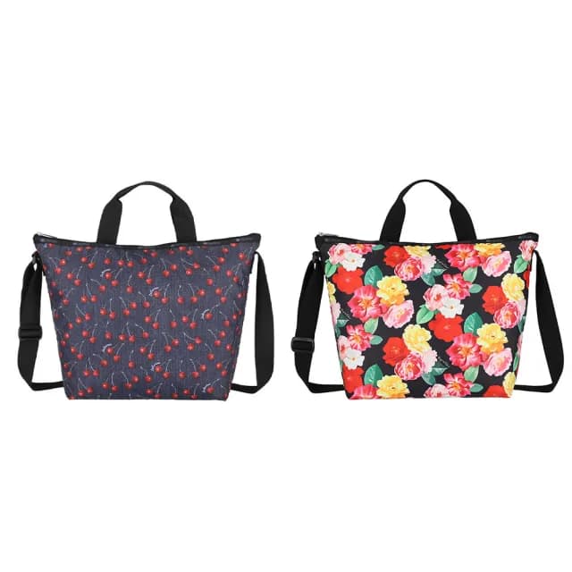 【Lesportsac】2025夏季新品 DeluxeEasyCarryTote 兩用托特包/經典櫻桃(4360)