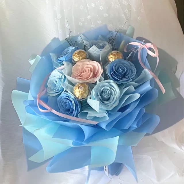 【GXS】芭蕾藍色花束(情人節花束 情人節 情人節禮物)