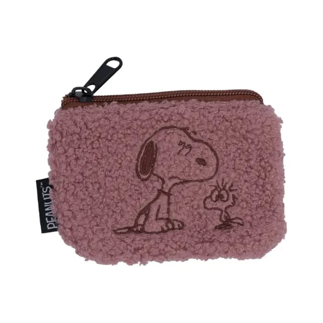 【SNOOPY 史努比】史努比往上看迷你絨毛化妝包(收納包 零錢包)