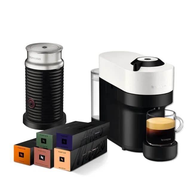 【Nespresso】臻選厚萃Vertuo POP膠囊咖啡機奶泡機組合_多色任選 咖啡機 義式咖啡機 送禮(馥郁晨曦50顆組)