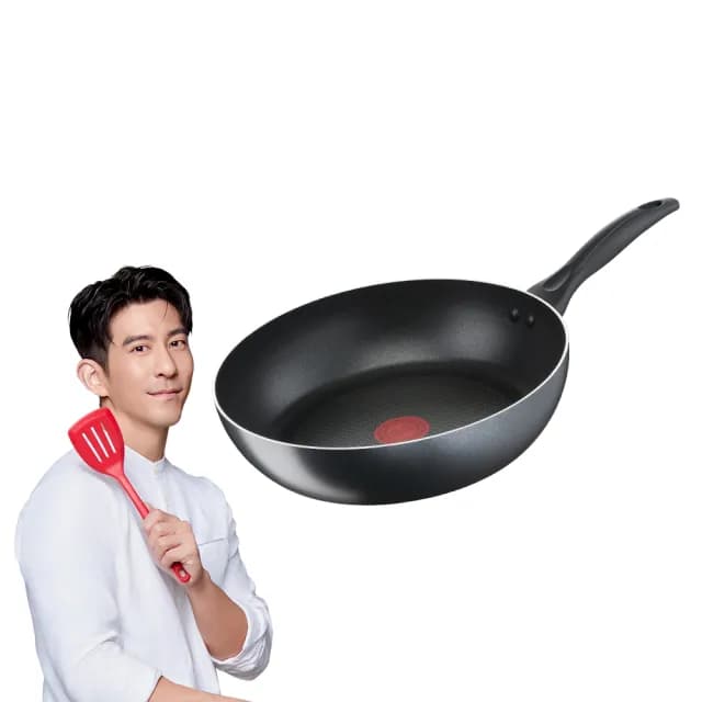 【Tefal 特福】極致黑艷系列28CM不沾鍋深平底鍋
