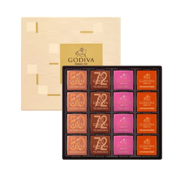 【GODIVA官方直營】片裝巧克力禮盒16片裝(生日禮、情人節、父親節、中秋禮盒)