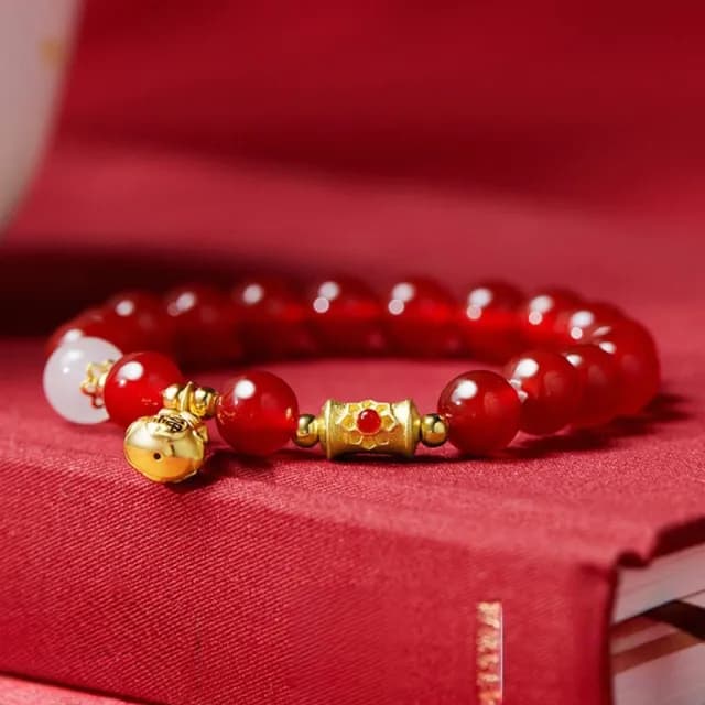 【MoonDy】雙11 手鍊 飾品 純銀 足銀999 福袋 紅瑪瑙手鍊 串珠手鍊 本命年